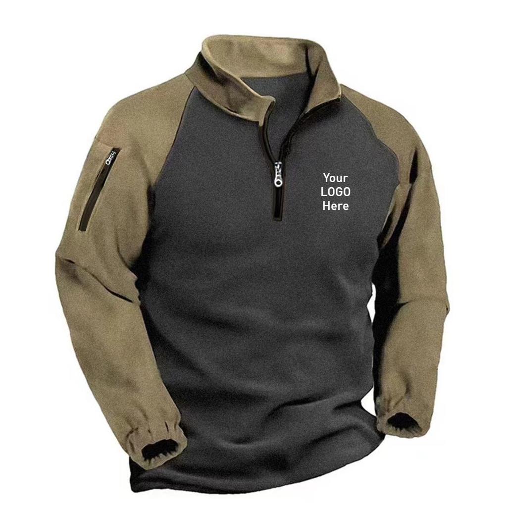 Men's Fleece Warm Stand Collar Outdoor Sports Coats Casual Outwear Pullovers