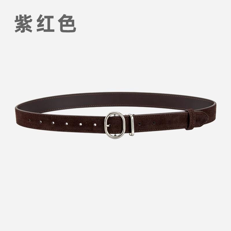 

Женский кожаный ремень в стиле ретро с пряжкой из матового бархата и декоративным ремнем для платья премиум-класса 105cm