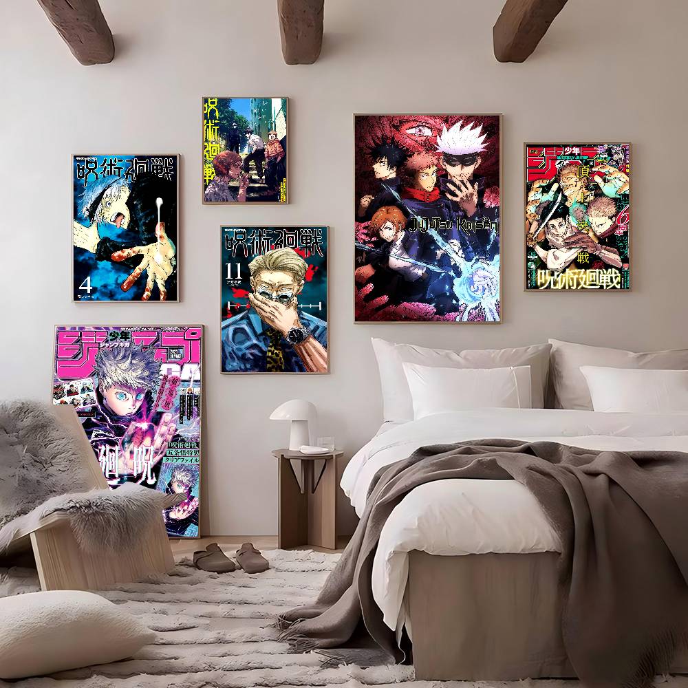 Anime J-Jujutsu K-Kaisen Good Quality Prints and Posters Waterproof Paper Sticker Coffee House Bar Posters Wall Stickers