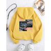 New York Dream City Printed Hoodies Casual Fashion Women Pullover Warm Pocket Sweatshirt Oversize Street Clothes