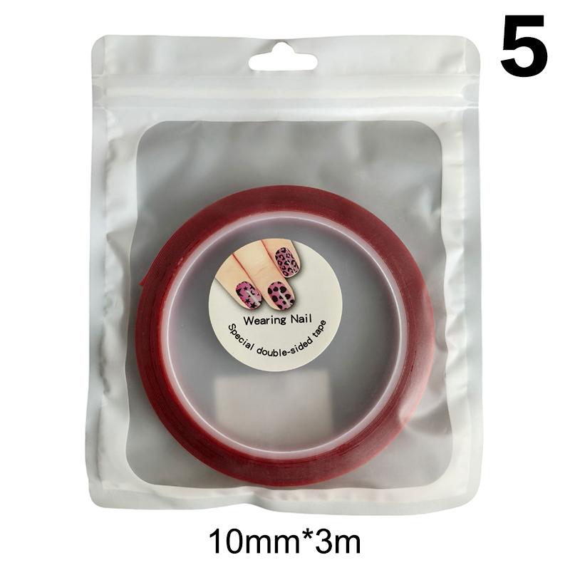 3 Sheets/1 Roll Nail Art Adhesive Tape Double-Sided Adhesive Clear Nail Display Tape For Fingernails Decorative Beauty Stickers