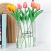 Book Vase For Flowers Transparent Acrylic Vases Decorative Hydroponic Plant Vase Creative For The Wall Glass Dining Room Kitchen