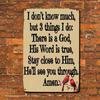 Vintage Faith Trust Quote Tin Sign Wall Decor Art Metal Plaque