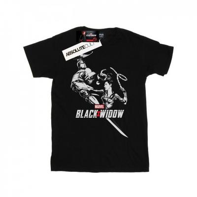 Camiseta de Algodón Negra Viuda Película Taskmaster Batalla para Niñas