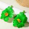 Cloth Fabric Flower Earrings Sweet Beach Drop Earrings Fresh Floral Pendant Earrings  Girls