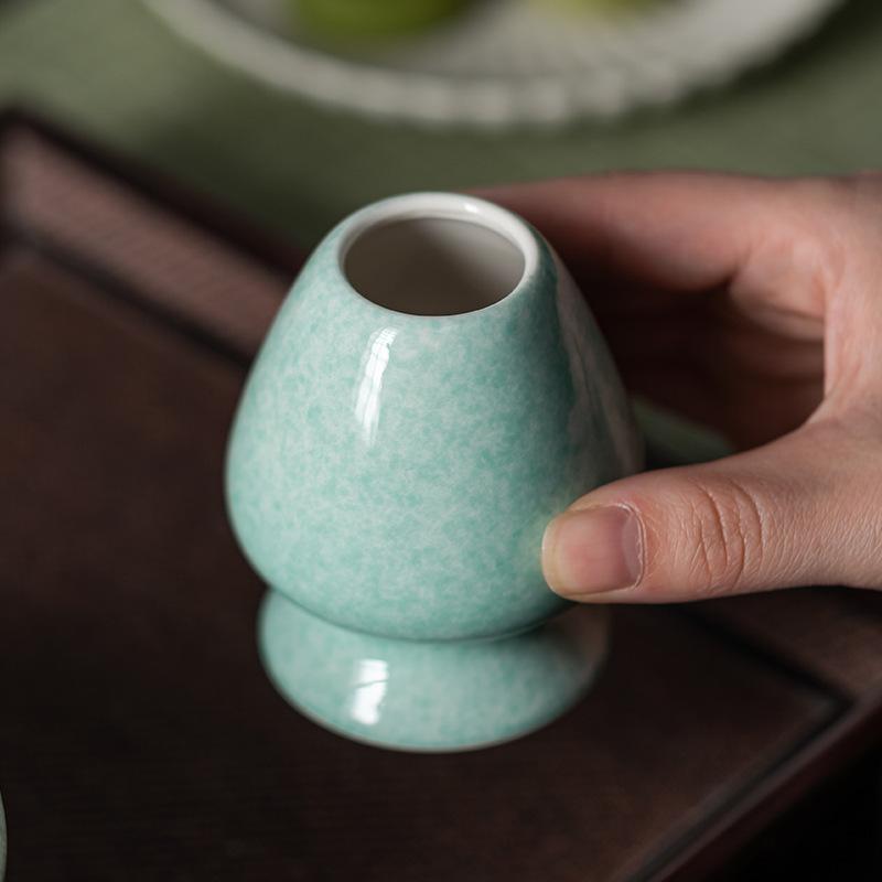 Ceramic Matcha Whisk Stand Holder for Bamboo Matcha Chasen for Home Tea Set Tranditional Tooling Ceremony Accessories Gifts