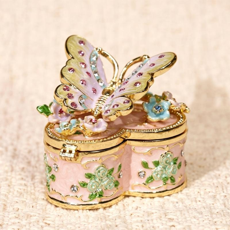 Butterfly Shape Jewelry Box Jewelry Holder Stylish Jewelry Organizers Alloy Texture for Home Decors and Daily Use