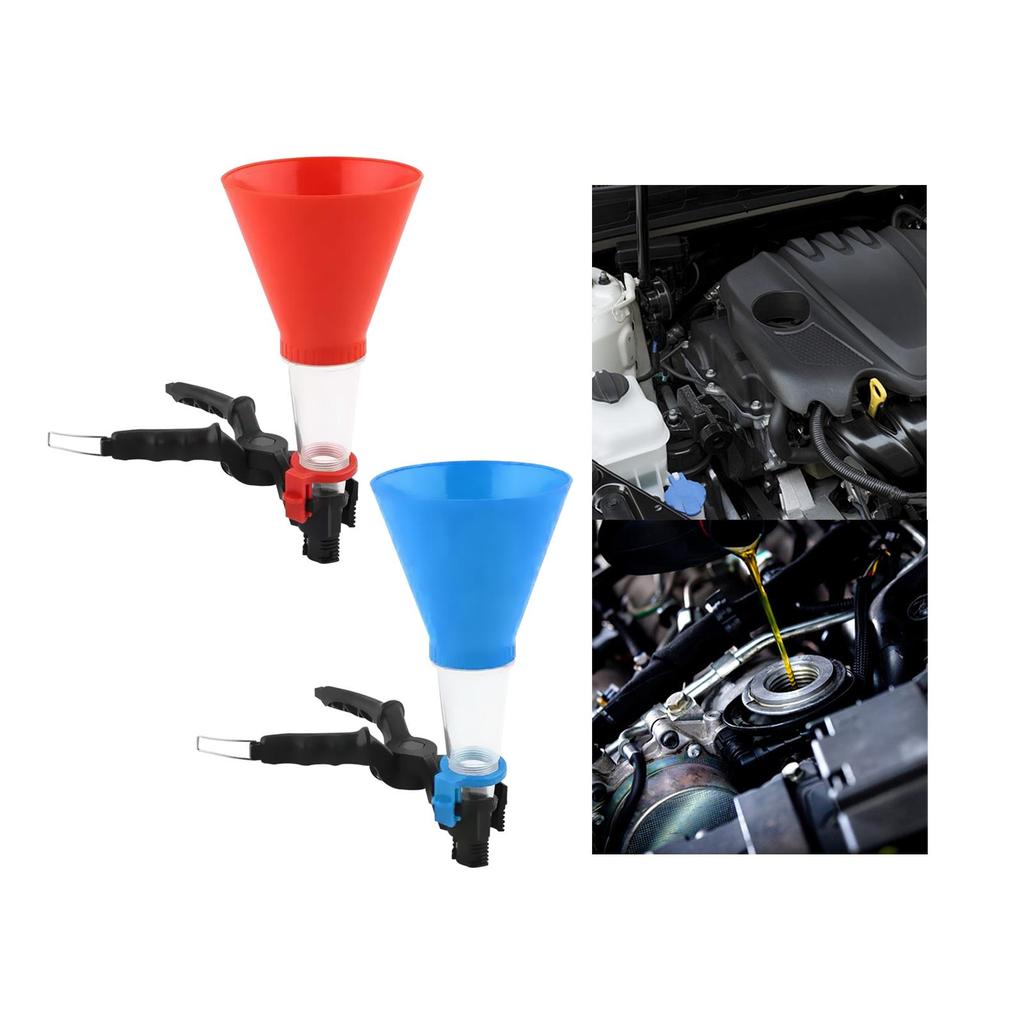 Car Engine Oil Funnel Adapters Set Flexible Rapid Refilling Avoid Spills No Spill Vehicles Fuel Funnel for Motorbike Suvs