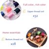 60 Teile/satz Nähgarn Maschine Fäden Stich Liefert Set Stickerei Box Spule Zubehör