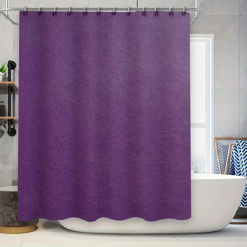 

Purple Fabric Shower Curtain Waterproof Bath Liner For Home Bathroom Decor Modern Design, Easy Installation W60H190(CM)-1 Pcs