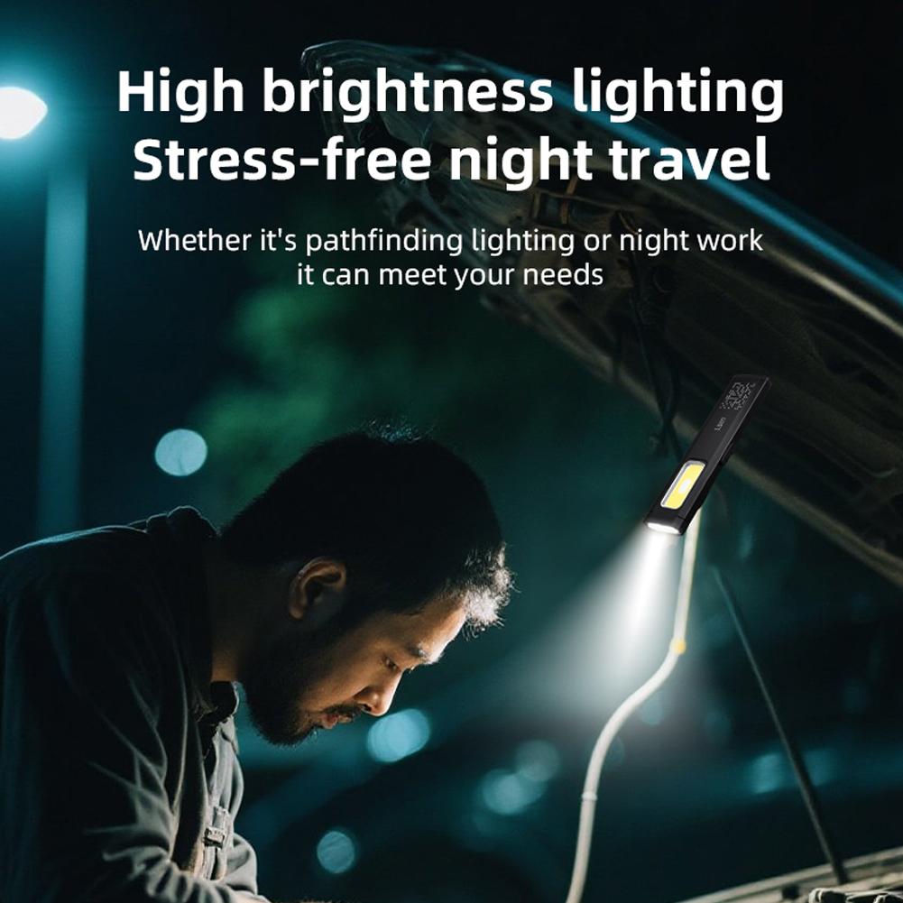 LED Hat Clip Flashlight USB-C Rechargeable 800LM Birght Torch Light- With Magnet, Portable Mini Flood Work Light/Pocket Lantern