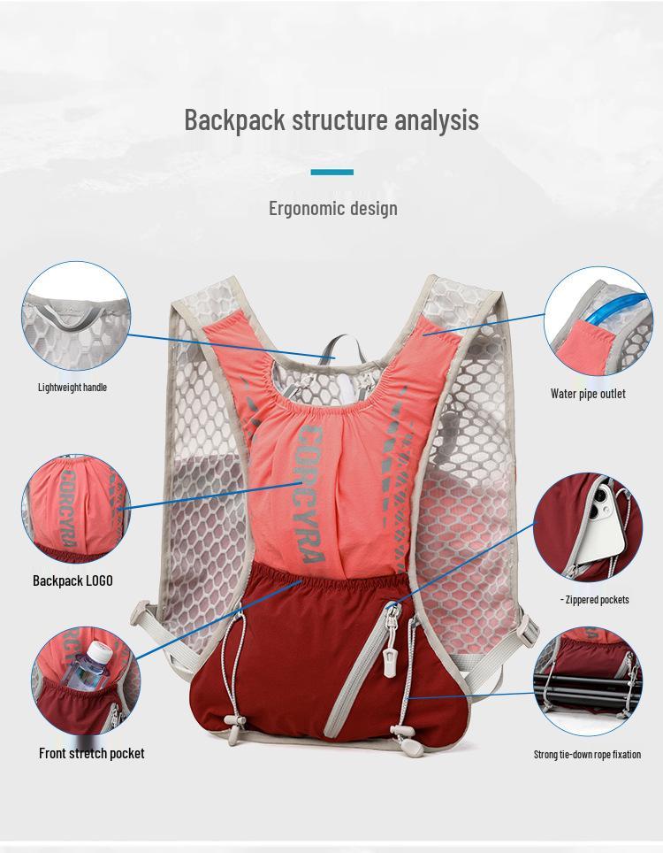 Colete de Hidratação Unisex para Exterior para Maratona, Trail Running, Escalada, Ciclismo e Caminhada