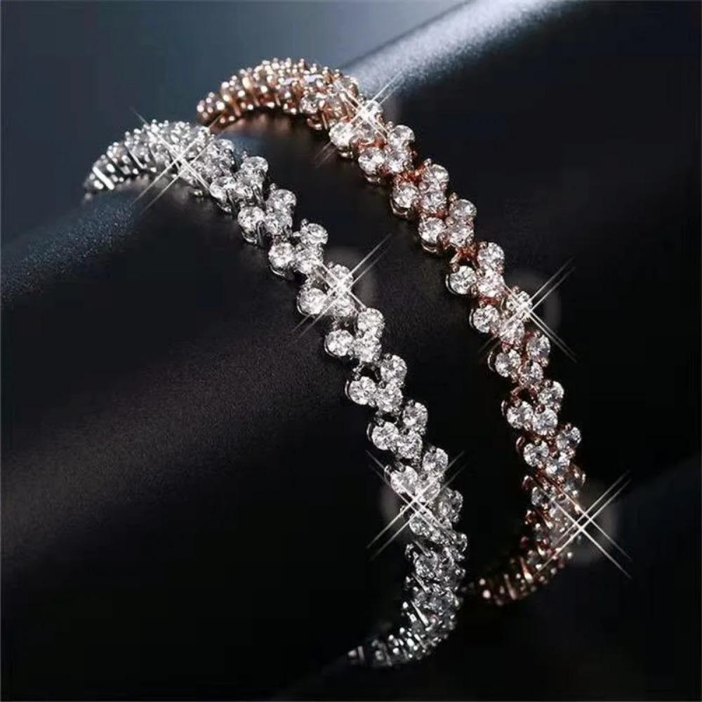 Luxury Rhinestone Pull-out Bracelet for Women  Adjustable Bracelets String Hand Dainty Sparkle Accessories
