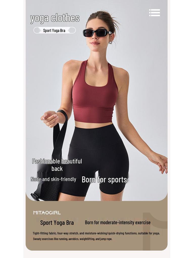 Women's Cross-Back Sports Bra for Running, Fitness, Yoga, and Pilates