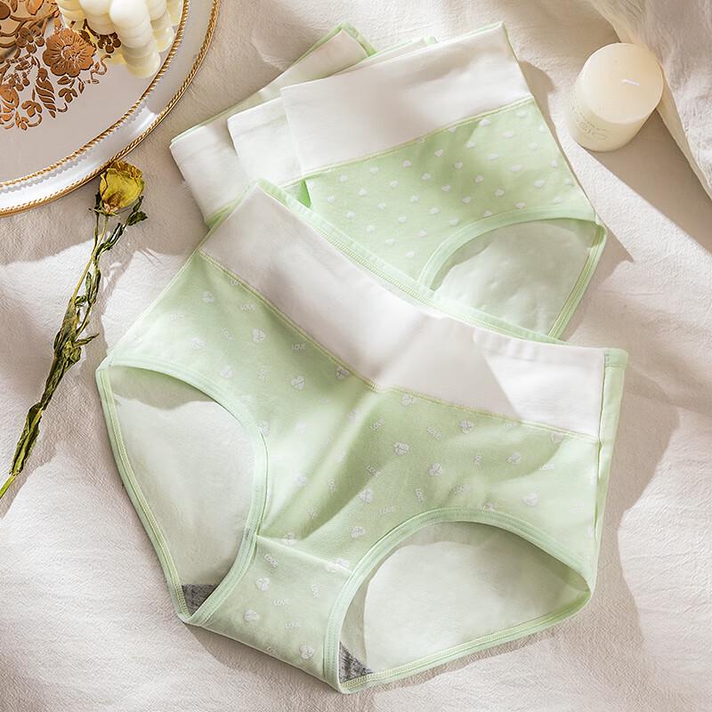 Langsha Women's 3-Pack High-Waist Cotton Briefs