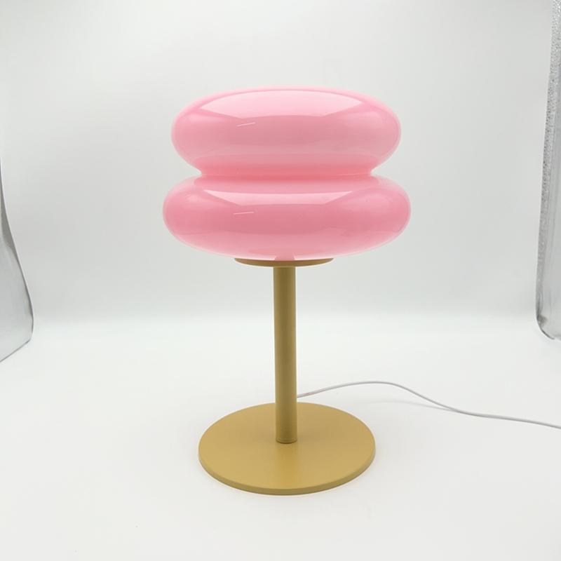 Ltalian Designer Home Decoration Glass Night Light Bedside Lamp Decoration for Bedroom Led Lights Table Desk Usb Aesthetic Room