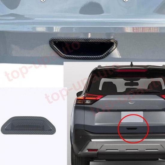 For Nissan Rogue - ABS Carbon Rear Trunk Door Tailgate Handle Cover Trim