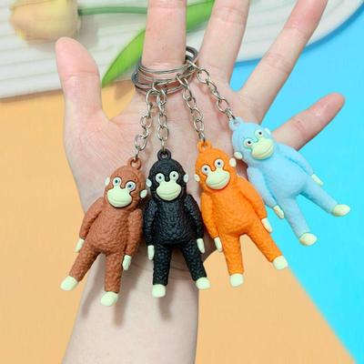 5 Stuks Creatieve Protect Punch The Monkey Sleutelhanger Schattige Gorilla Decoratie Hangende Sleutelhanger Anime Periferieën Speelgoed Verjaardagscadeaus