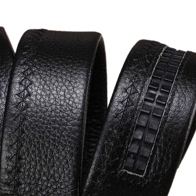 Headless Belt Strip Pattern Belt Men'S Belt Automatic Buckle Belt Body Buckle-Free Belt Strip 3.5Cm