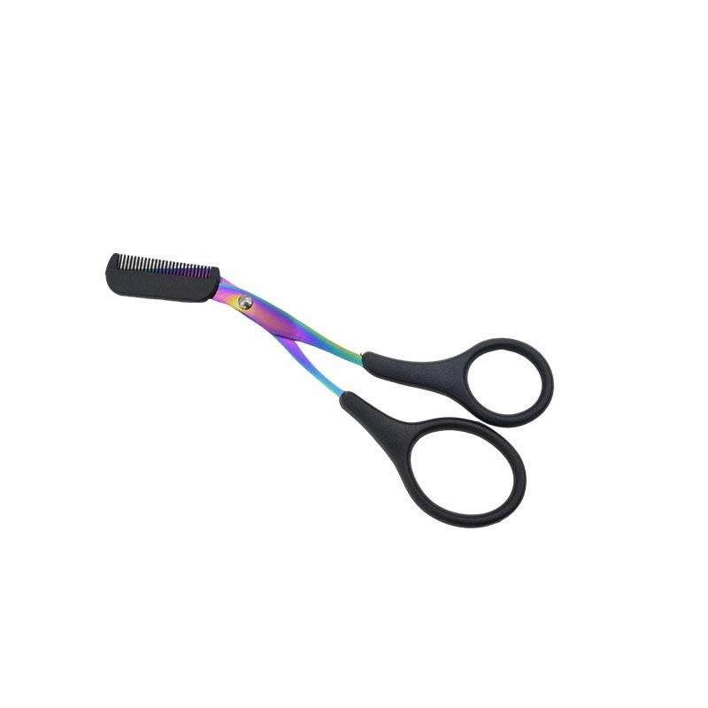 Augenbrauenschere mit Kamm - Beauty- & Make-up-Trimmer, Plastikschere