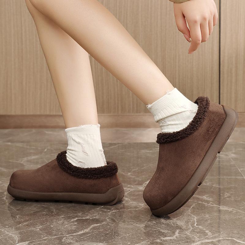 Big-headed Cotton Shoes Women's New Outdoor High-top Non-slip Cat's Paws Are Warm and Fleece and Thickened Heels