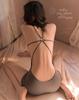 Manyan Women's Sexy Backless Cross Strap Nightdress - One-Piece Lingerie for Clubwear