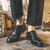 Fashion Groom's Wedding Leather Shoes Retro British Style Casual Party Outdoor Trendy Streets Black Brown Plus Size Shoes Adult Suit