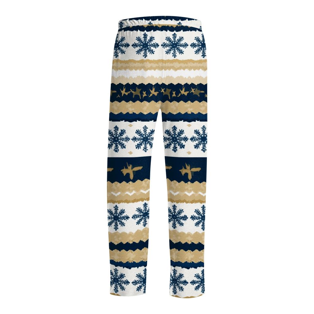 Men's Christmas Print Cozy Pajama Pants Holiday Sleepwear Bottoms for Winter