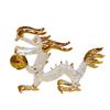 Handmade Glass Emperor Dragon with Golden Orb, Small