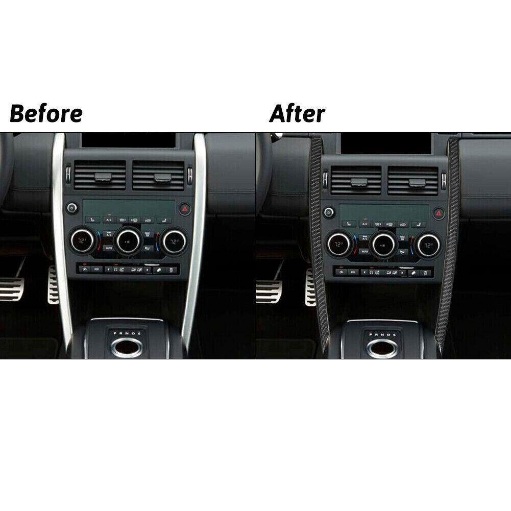 2x Carbon Fiber Center Console Side Trim For Land Rover Discovery Sport 2015-19