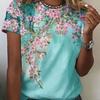 Fashion Women's T-shirt 3d Floral Plants Print Tshirt For Women Elegant Graphic Tops Tees Female Camisetas Flower Clothes Y2k