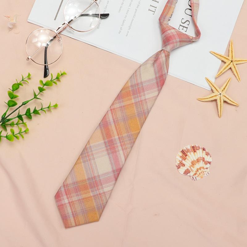 Japanese Plaid Black Bow Tie Collar Rope Women'S Necktie College Wind Streamer Jk Bow Shirt Ins Sailor Suit