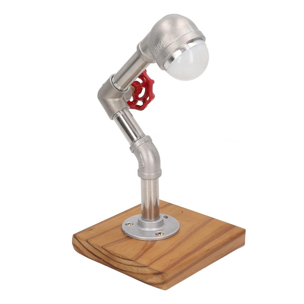 Table Lamp Industrial Design Pipe LED Cool White Light Home Decoration for Bedroom Living Room UK