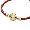 Pandora Jewelry Moments animal year red rope braided bracelet, same style for men and women, couple model, red Red 20.5 mirror jewelry box