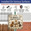 2D Flat- 1pc, Cute Dog Healing Vintage Square Aluminum Sign, Playful Cute Dog Healing Text Theme Decoration Hallway or Living Room Joyful Display
