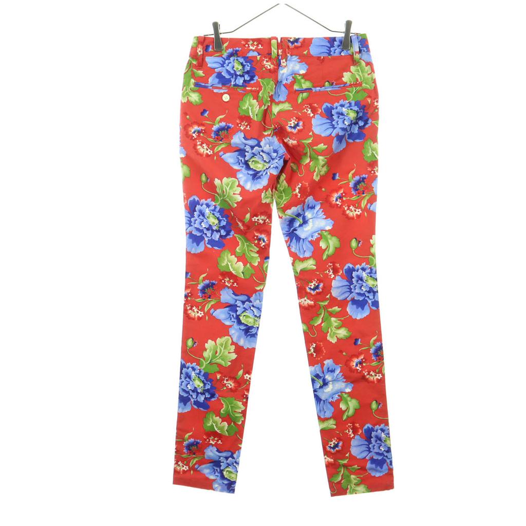 PEARLY GATES Floral Cotton pants Red Women Used