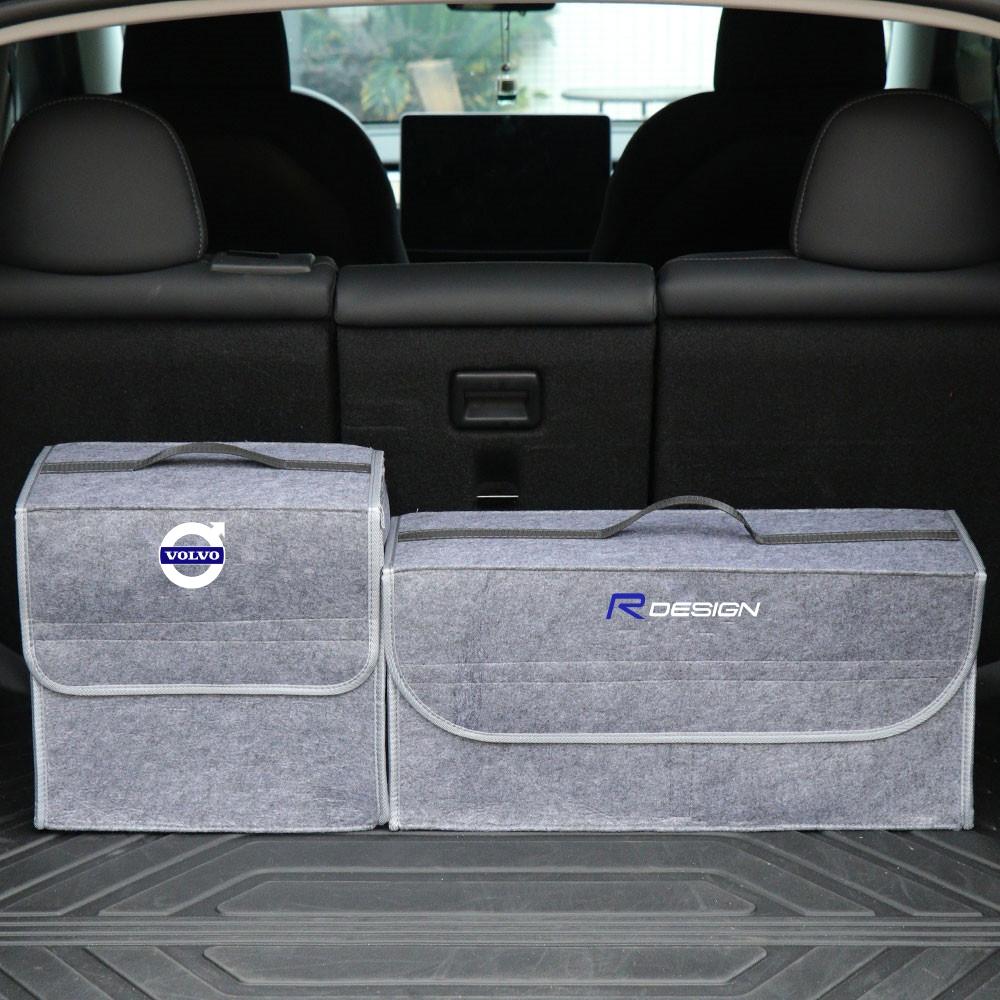 Car Trunk Storage Bag Felt Cloth Organizer Box Auto Accessories For Volvo XC40 XC60 XC90 V40 V60 V90 S60 S90 S40 C50 C70 Rdesign