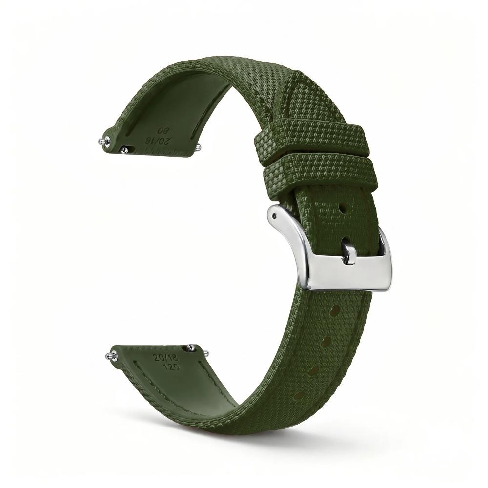 Sailcloth Fkm Watch Strap 18/19/20/21/22/23/24MM Fluororubber Watchband Quick Release Waterproof Sport Watch Band for Men