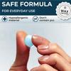 PQ Wax Earplugs for Sleeping and Swimming 50 Silicone Gel Wax Ear Protection for Sleeping and Soft Wax Sound Blocking Level 32Db Blue -