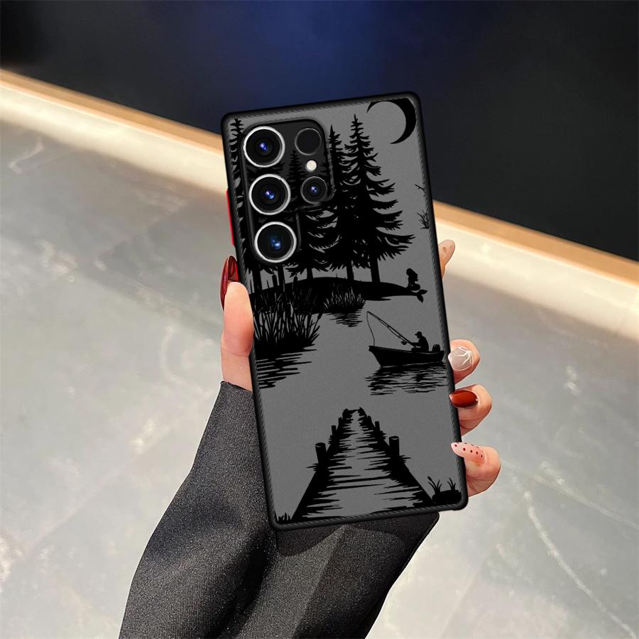 Case for Samsung Galaxy S20 FE S25 Ultra S22 S21 Note 20 Ultra 10+ S26 S23 FE S24 Plus Funda Back Phone Cover Cartoon Forest