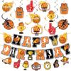 Basketball Theme Party Decorations With Banners Balloons And Cake Toppers For Sports Celebration And Kids Birthday Event