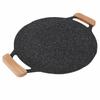 Black Korean Grill Pan Stone Coating Cooking Plate Easy To Clean BBQ Griddle  Tabletop BBQ