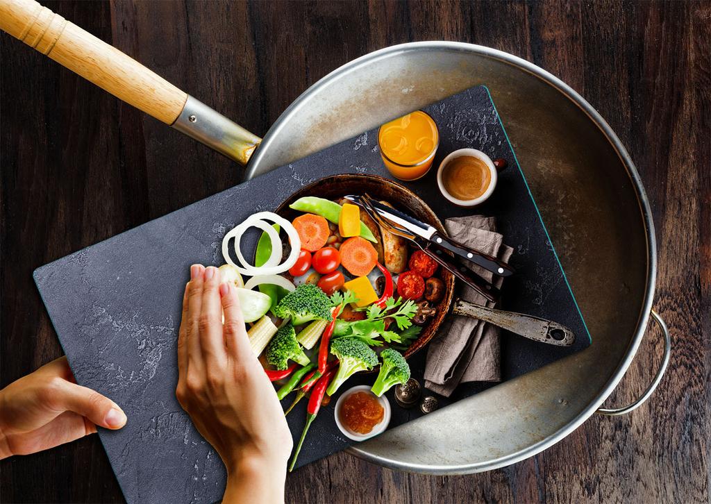 Glass Plate Cutting Board 52X30 Food