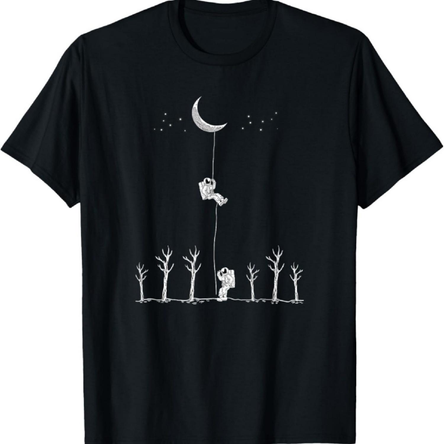 

Moon Astronaut Funny Galaxy Spaceman Space Lover Gift T-Shirt XXXXXL чорний