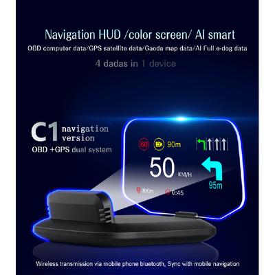 Mirror Head Up Display Obd2 Gps Car Speed Projector Speedometer With Navigation