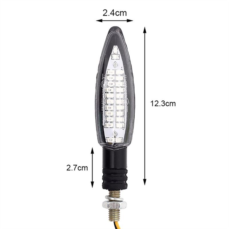 Precise Motorcycle Turn Signal LED Light E24 Flowing Water Flashing Indicator Bendable Tail Stop Signal Light For Honda P