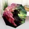 Custom Name Wicked Theme Automatic Umbrella, Lightweight & Portable, 8 Rib, Perfect for Outdoor Travel, Birthdays, Christmas, Gifts.