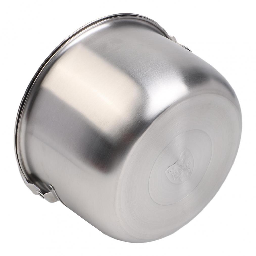 Leicht zu reinigendes Camping-Kochgeschirr Outdoor-Kochen Edelstahl-Topf