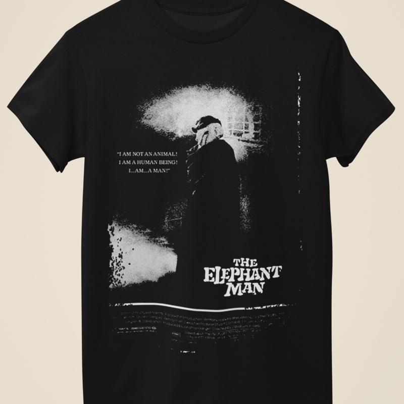 The Elephant Man Movie Poster Inspired Black T Shirt