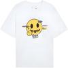Li Ning Sports Fashion Series Solid Color Cartoon Smile Round Neck Pullover Short Sleeve Regular T-Shirt Women Tops White AHSSA52-3